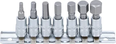 Immagine prodotto di BGS 2161 | Set di inserti per bit | 7 pezzi | 6,3 mm (1/4") | esagono cavo 4 - 12 mm | acciaio CV