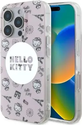 Produktbild von Hello Kitty IML All Over Paris MagSafe - iPhone 16 Pro Max Hülle (Pink)