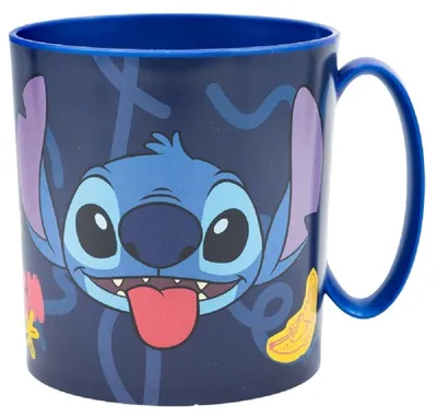 Wiederverwendbarer Disney Stitch Becher, 350 ml, mikrowellengeeignet