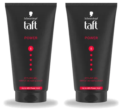 Produktbild von 2 x Taft Power 5 Styling Gel - Starker Halt - 150 ml - Vorteilspackung - 2 Stücke