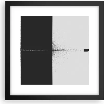 Produktbild von Gerahmtes Poster - Schwarzer Rahmen - Kugel Schwarzweiß Modern - 30x30 cm - Wand Bild - Wanddeko - Wandbilder - Kunstposter - Wandposter - Bilderrahmen - Bilder - Kunstdruck - P2BAC30x30-4492