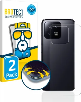 Produktbild von 2x BROTECT Fullscreen Schutzfolie für Xiaomi 13 (Rückseite) Displayschutz Folie Fullcover Klar Transparent