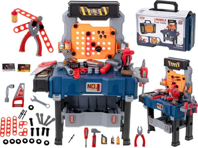 Produktbild von Heimwerker-Set: Tisch + Werkzeuge (65-teilig)