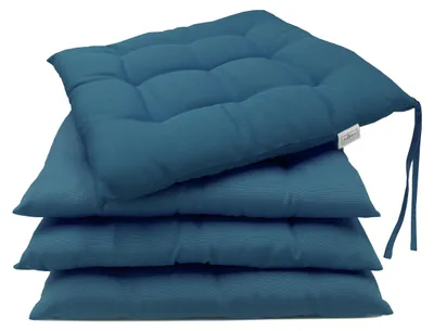 Produktbild von 4er Set Sitzkissen, 55% Baumwolle 45% Polyester, 40x40 cm, petrol