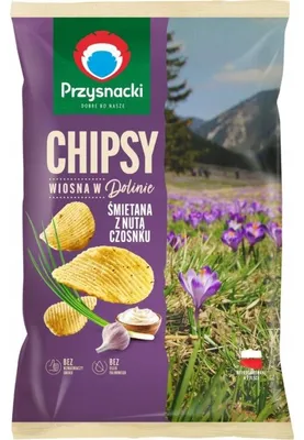 Produktbild von Przysnacki Chips Sauerrahm mit Knoblauchnote 130 g
