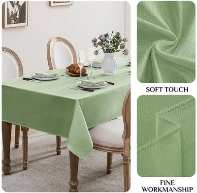 Produktbild von Unyqoos® wasserabweisende, abwaschbare Tischdecke 140 x 180 cm – 100% Mikrofaser, 210 g, für Innen & Außen