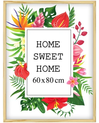 Produktbild von MG Design Natural Bilderrahmen 60 x 80 cm - Aus echtem Holz mit Acrylglas, zum Aufhängen & Aufstellen, für Fotos, Poster & Puzzle