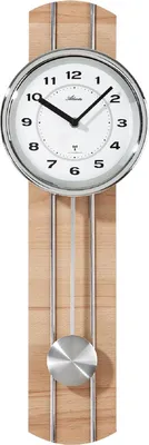 Produktbild von Atlanta 5104/30 Wanduhr Funk Funkwanduhr mit Pendel Erle-Optik Pendeluhr