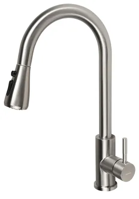 Produktbild von Sapho MIKELA Stand-Spültischarmatur mit ausziehbarer Brause, Nickel