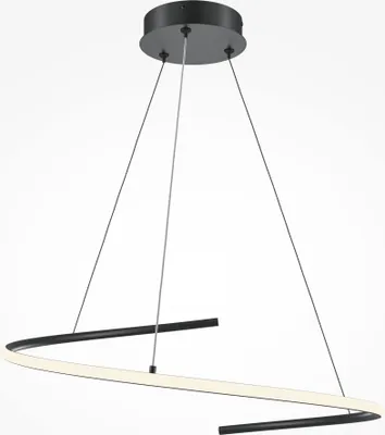 Produktbild von Maytoni Moderne Pendelleuchte Curve LED incl. in Schwarz aus Aluminium  31 W für Küche, Schlafzimmer, Wohnzimmer, Esszimmer, Lobby