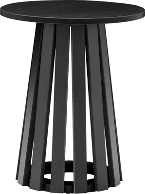 Image de Table d'appoint ronde style scandinave noire LIV