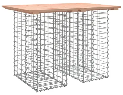 Produktbild von vidaXL Gartentisch aus Gabionen 100x70x72 cm Massivholz Douglasie