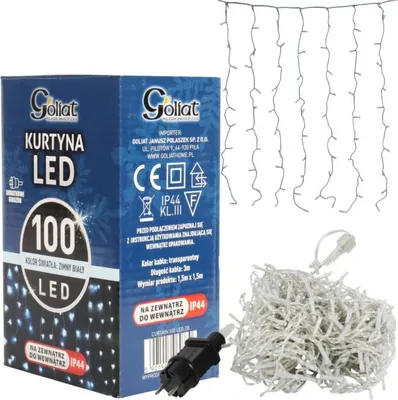 Produktbild von 100 LED-Lichterkette, Weihnachtsbeleuchtung, 1,5 x 1,5 m