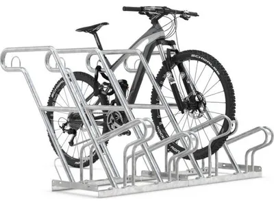 Produktbild von Fahrradständer mit Anlehnbügel 2604 | 4 Räder einseitig | RA 350mm