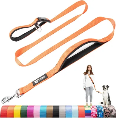 Imagen del producto de Correa manos libres ajustable para perros grandes, con empuñadura acolchada, de 25 metros, ideal para paseos