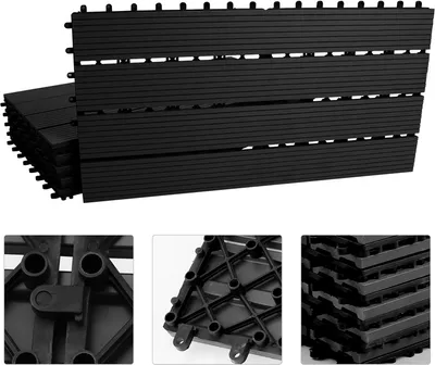 Zdjęcie produktu dla TolleTour 42x deski tarasowe płytki tarasowe 42er 7m2 drewno WPC deski tarasowe płytki drewniane taras DIY balkon antracyt