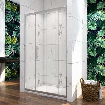Produktbild von 120X190cm Duschkabine 8mm Nano Sicherheitglas Duschabtrennung Schiebetür Gleittür Nischentür Duschwand