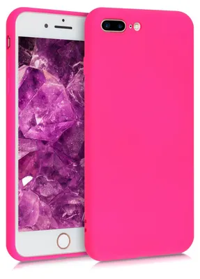Produktbild von kwmobile Hülle kompatibel mit Apple iPhone 7 Plus / iPhone 8 Plus Hülle - gummierte TPU Silikon Handyhülle - Schutzhülle für kabelloses Laden - Case