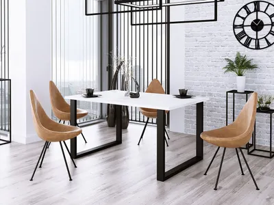 Obrázek produktu pro Jídelní stůl 185x90 cm IZMIR - bílý / černý