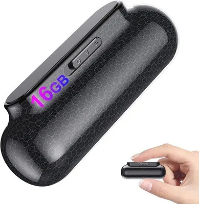 Immagine prodotto di Piccolo registratore vocale da 16 GB con 500 ore di registrazione