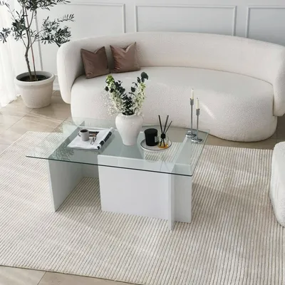 Produktbild von Teti - Couchtisch, 105x65x40h cm Weiß, Zeitschriftenhalter