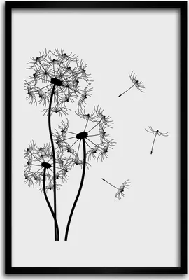Produktbild von Bild - Bilderrahmen - 40 cm x 60 cm - MDF - Rahmen - Wandkunst - Löwenzahn zahn
