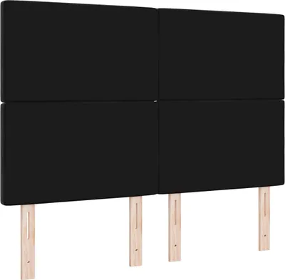 Obrázek produktu pro vidaXL Čelo postele s opěrkou hlavy černé 160 cm Imitace kůže