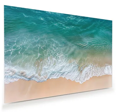 Produktbild von Glasbild 45x30cm in XXL für Wohnzimmer, Schlafzimmer Motiv Meereswellen