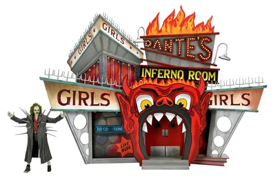 Produktbild von Beetlejuice (1988) Diorama Trenchcoat with Spikes Inferno Room Deluxe Set