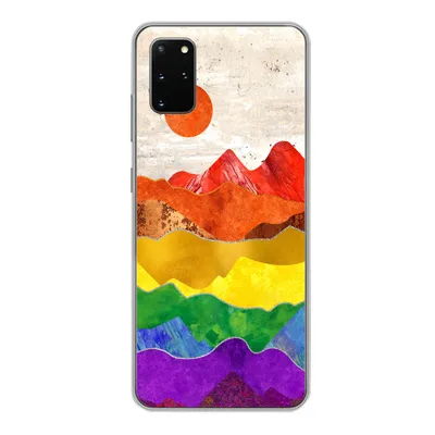 Produktbild von MuchoWow® Handyhülle Schutzhülle Hülle für Samsung Galaxy S20 Plus Regenbogen - Marmor - Stolz Silikon Softcase Handy Hülle - Hartschale