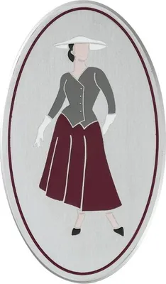 Image de Plaque de porte de toilettes femmes CombiCraft design années 20