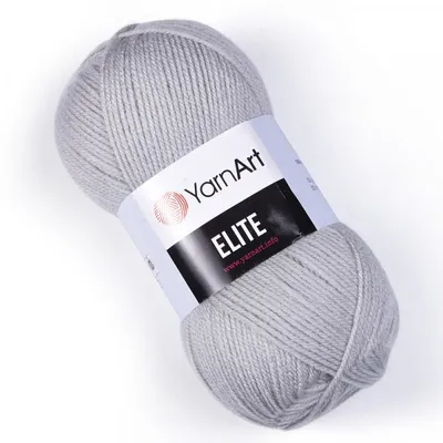 Obrázek produktu pro YarnArt Elite příze 100 g / 400 m - barva 855 světle šedá - pletací a háčkovací příze