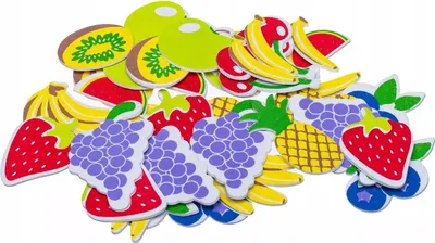 Produktbild von Schaumstoffaufkleber Früchte 40 Stück