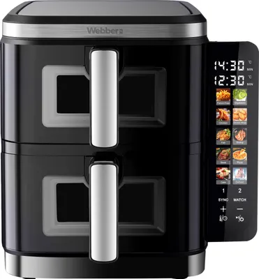 Produktbild von WEBBER AF901 DEUX, Heißluftfritteuse, 11 l, 80 °C, 200 °C, 60 min, Doppel