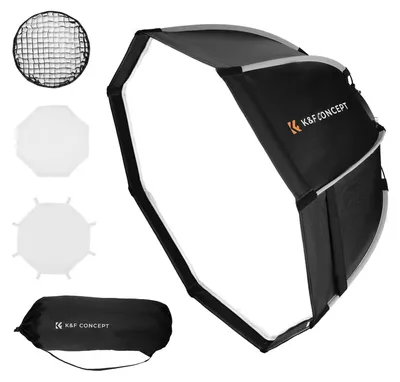 Zdjęcie produktu dla Softbox o kształcie ośmiokąta, o wymiarach 55 cm, z mocowaniem Bowens i dyfuzorem