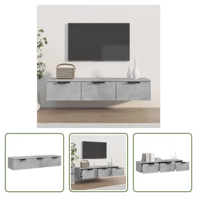Produktbild von The Living Store Wandschrank Betongrau 102x30x20 cm Holzwerkstoff