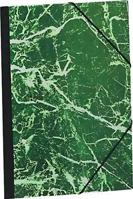 Zdjęcie produktu dla Exacompta teczka rysunkowa z gumką format 50x70 marmurkowana 52x72cm zielona