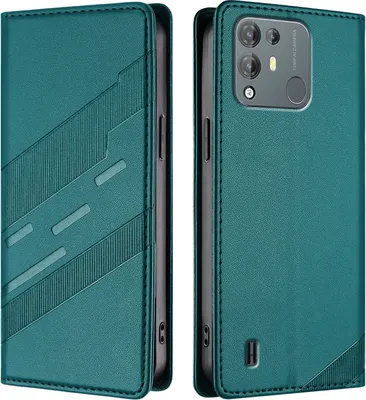 Produktbild von Hülle für Blackview A55 Pro, Kunstleder Brieftaschen Handyhülle mit Kartenfach und Standfunktion Grün