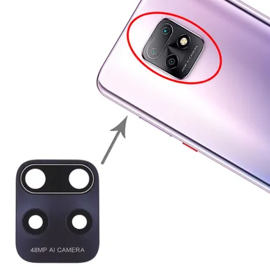 Immagine prodotto di Protezione obiettivo posteriore per Xiaomi Redmi 10X 5G Obiettivo Fotocamera Ricambio