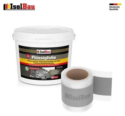Dichtset Dusche Bad Flüssigfolie 4 kg Dichtband Duschabdichtung Dichtfolie