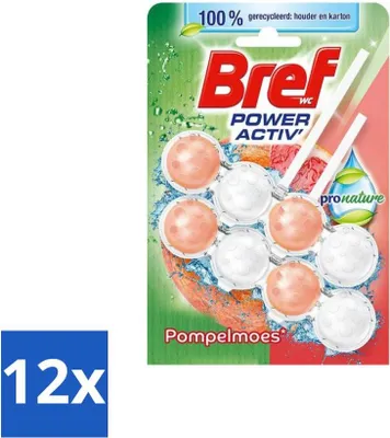 Image de Bref – Bloc WC – Pronature Grapefruit – Lot double - Lot économique - 12 pièces
