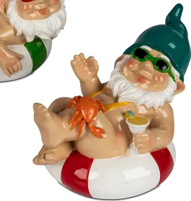 Produktbild von Gartenzwerg SUNSHINE mit Schwimmring und Krabbe D. 19cm Formano Garten S25