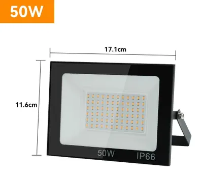 Zdjęcie produktu dla Reflektor LED – oprawa zewnętrzna – 2 x 50 W – IP66 – światło zimne (5500–7000 K) – 220–240 V – aluminium
