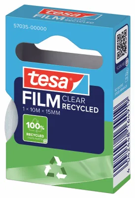 Zdjęcie produktu dla TESA 39191080 film Eco & Clear, unsichtbar, Bandgröße (L x B): 10 m x 15 mm Transparent – 12er Vorteilset