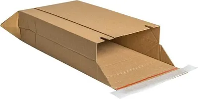 Produktbild von 100x Versandtaschen DHL-Kleinpaket 350x250x80 mm (Außenmaß) A4+ aus Wellpappe braun