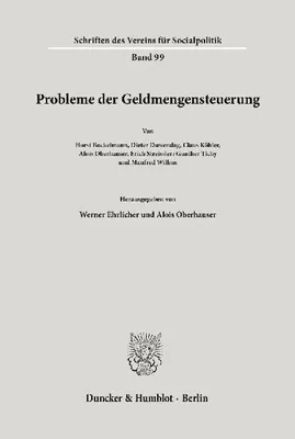 Produktbild von Probleme der Geldmengensteuerung.