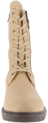 Produktbild von Andrea Conti Damen Leder-Schnürstiefelette mit Reißverschluss 1982128, Größe:38 EU, Farbe:Beige
