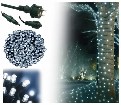 Immagine prodotto di Ekspand | Luci natalizie 200 LED - 14,5 m - Bianco freddo - Lampeggiante - Luci da esterno