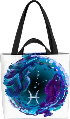 Produktbild von VOID Fische Sternzeichen Astrologie Tasche 33x33x14cm,15l Einkaufs-Beutel Shopper Einkaufs-Tasche Bag