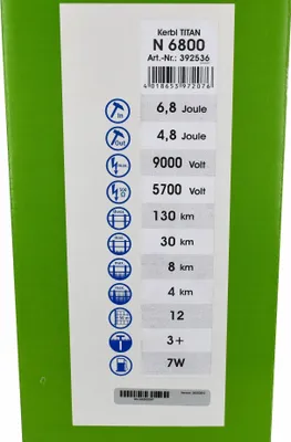 Zdjęcie produktu dla Kerbl Weidezaungerät TITAN N 6800 Netzgerät, Zaungerät für Pferde / Ponys